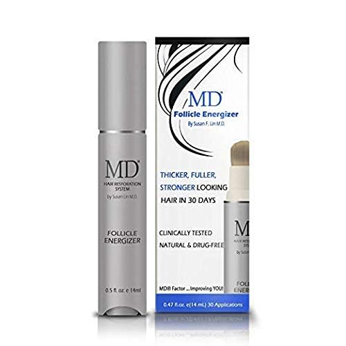 MD Factor suero natural para el crecimiento del cabello | Follicle Energizer Serum: evita el adelgazamiento del cabello y la p