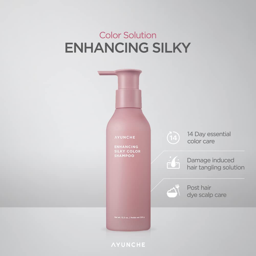 'Ayunche Enhancing Silky Color Shampoo, 11.8Oz [For Dyed] | No More Tangled And Split Ends | Intensive Care For Damaged Hair |