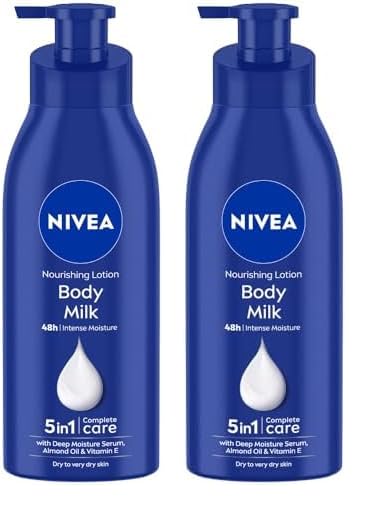 Nivea Nourishing Body Milk 400Ml Body Lotion | 48 H Moisturization | With 2X Almond Oil | Smooth And Healthy Looking Skin |For V