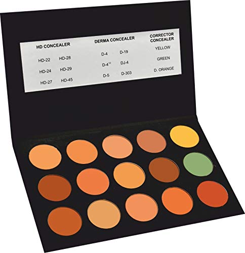 Face Up 2 In 1 Concealer Makeup Base Palette, Full Coverage Conceal Correct Contour Palette, 15 Shades
