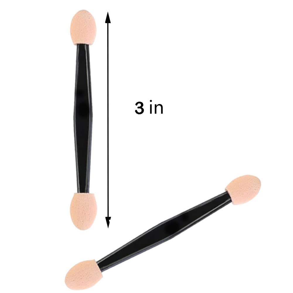 Zyigyi 400 Pcs Disposable Eyeshadow Brushes, Sponge Makeup Applicators Dual Sides