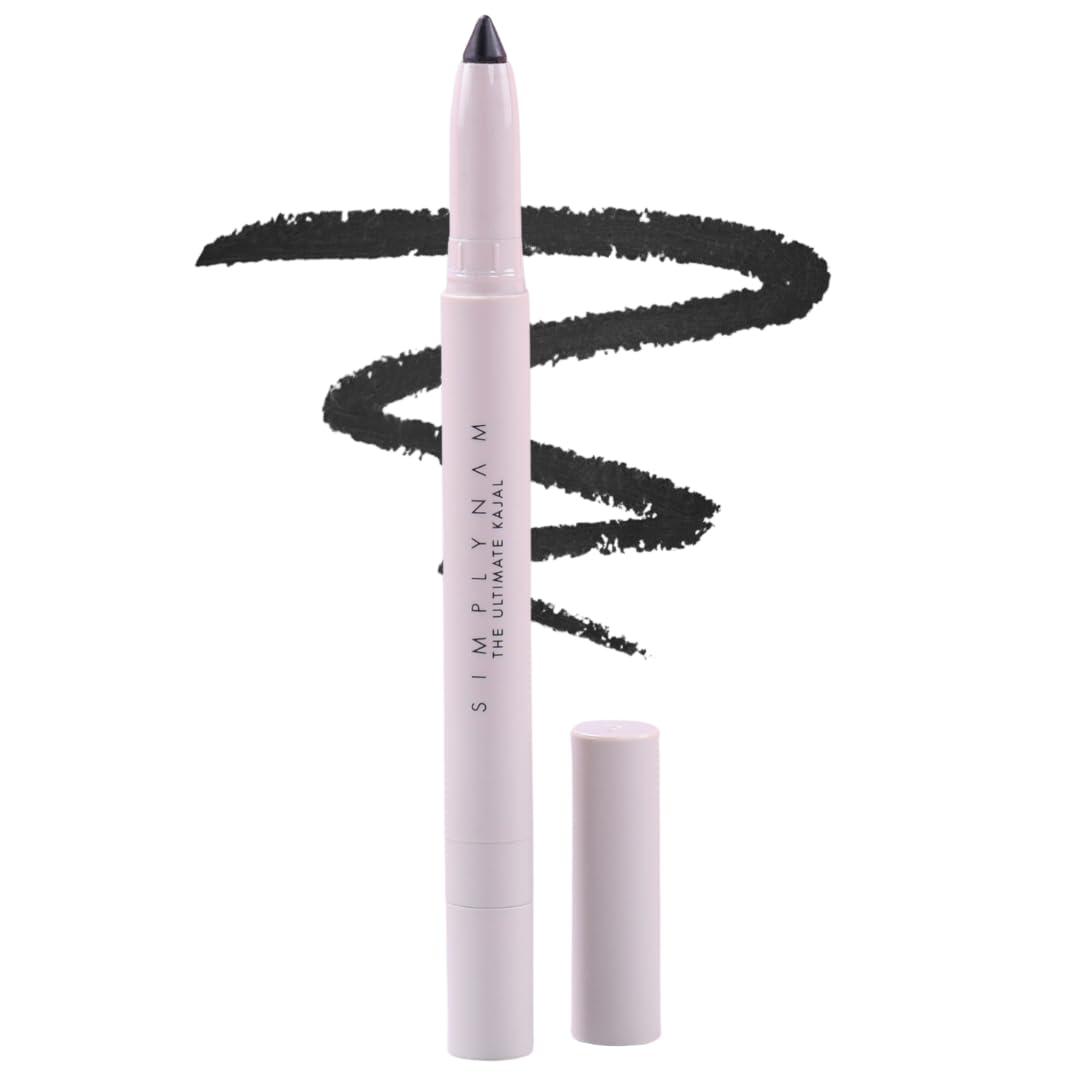 Simplynam Ultimate Kajal - Ink Black | 1 Stroke Intense Color Payoff | Water & Sweat-Resistant | Long-Lasting & Smudge-Proof | S