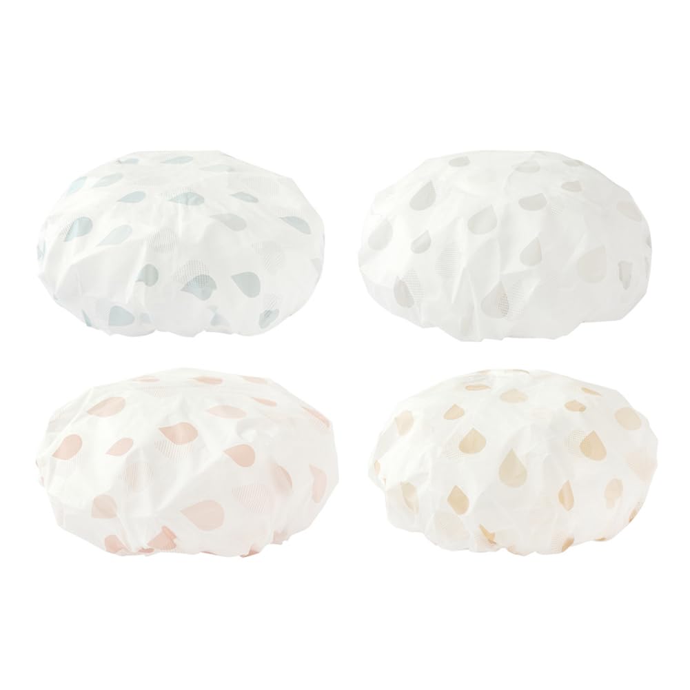 Akoak 4 Pcs/Set Reusable Eva Waterproof Shower Cap, Suitable For Beauty, Makeup, Cleansing, Bath And Other Facial Care