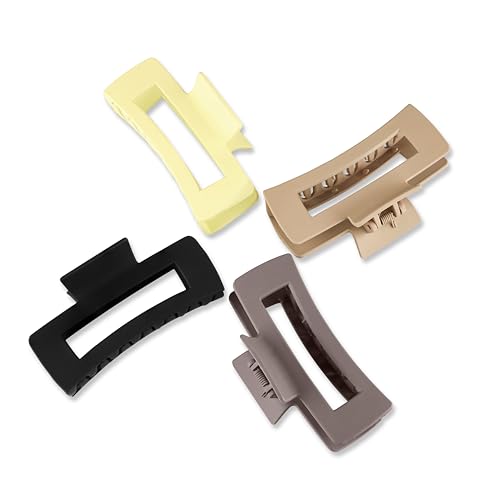 Zollyss Hair Clutcher (Pack Of 4 Pcs) Hair Clips For Women Fashion Acrylic Matte Finish Stylish Claw Clips Hair Accessories For 