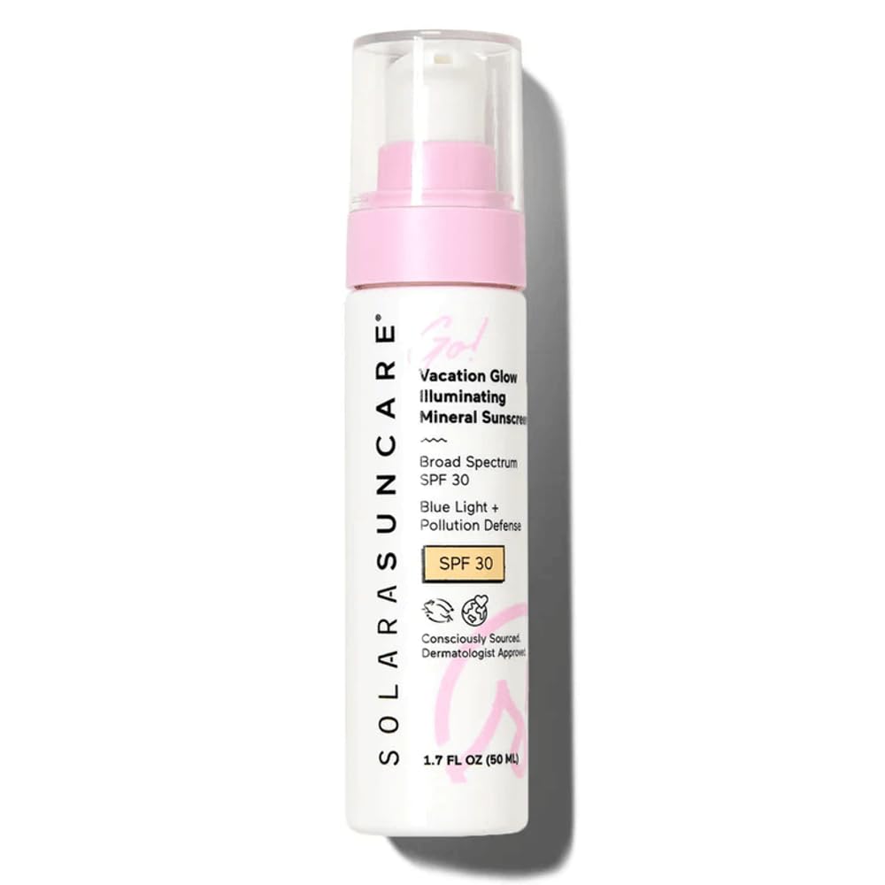 Solara Suncare - Go! Vacation Glow Illuminating Tinted Moisturizer, SPF 30 | EWG Verified, Vegan, Cruelty Free, Reef friendly | 