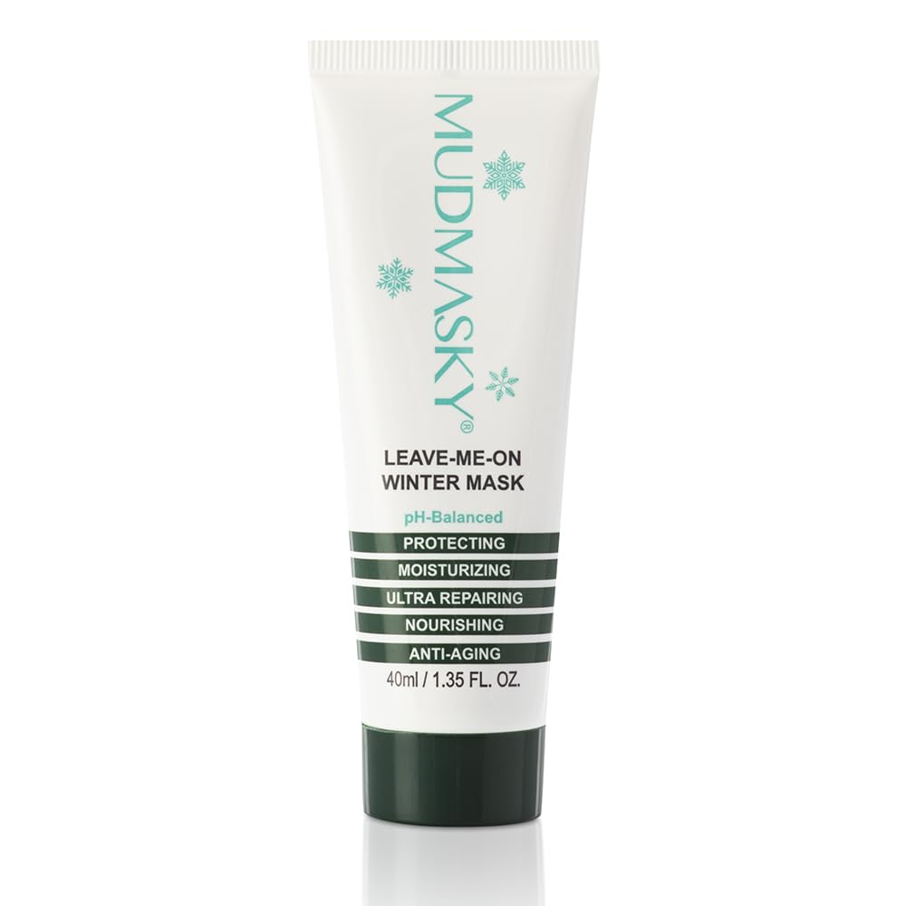 MUDMASKY Leave-Me-On Winter Mask - Face Moisturizer for Dry Skin, Hydrates, Nourishes & Protects - Lavender Scent - 1.35 FL. OZ 
