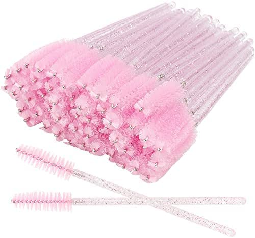 Akado Eyelash Brush,Mascara Stick Makeup Brush Applicator Eyelash Extension Kit And Eyebrow Brush(Multicolor, Pack Of 50Pcs)