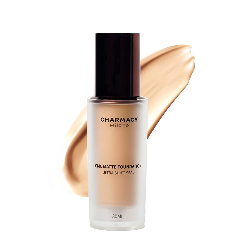 Charmacy Milano Matte Foundation 02 Cream- 30 Ml,With Spf 25 Sun Protection, Buildable Coverage,Instant Hydrating,Light Weight,S