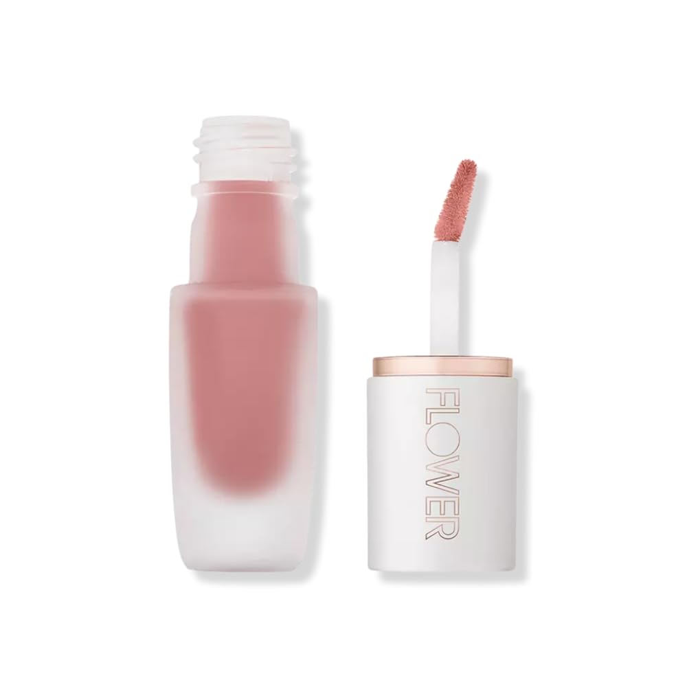 Flower Beauty By Drew Barrymore Perfect Pout Lip Color - Soft Matte Finish - Liquid Lipstick - Comfortable + Lightweight Feel (D