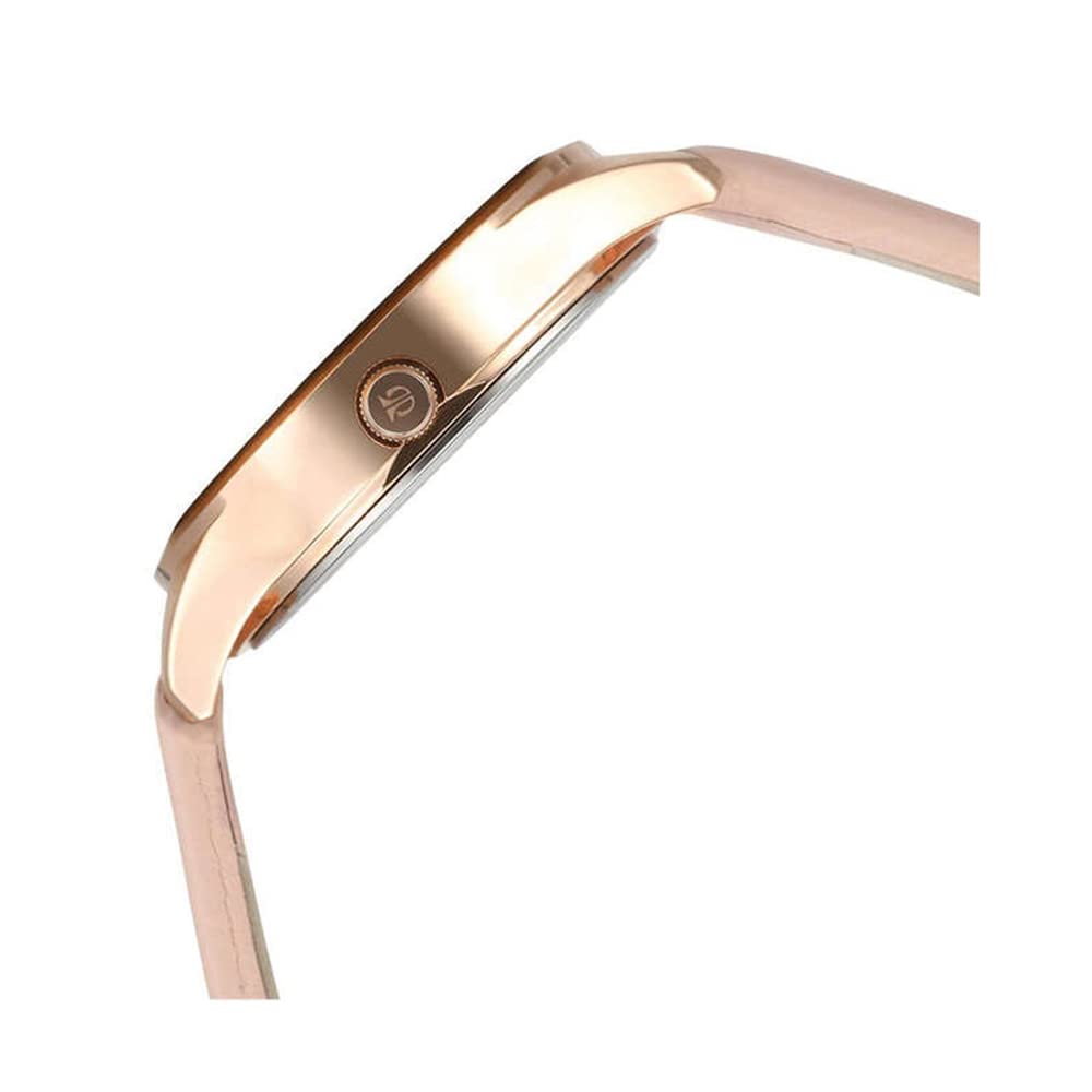 Titan Sparkle Womens Quartz Analog Watch - Pink Leather Band - Pink Face With Rose Gold Hands And Swarovski Crystals