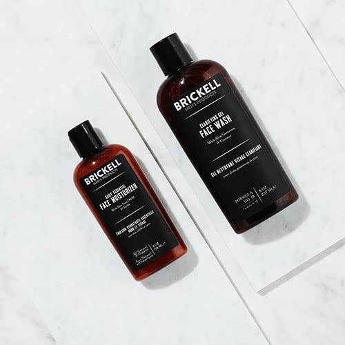 Brickell Men's Daily Essential Face Care Routine I, Gel Facial Cleanser Wash and Face Moisturizer Lotion, Natural and Organic, U
