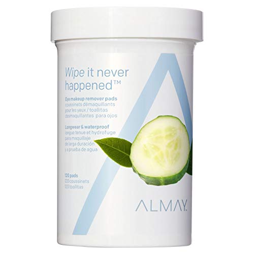 Almay Longwear & Waterproof Eye Makeup Remover Pads With Aloe, Hypoallergenic, Cruelty Free, -Fragrance Free, Dermatologist Opht