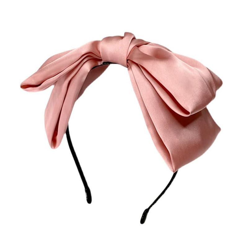 Shidara 1Pcs Pink Bow Headbands Bowknot Headbands Large Bow Hair Bands Hair Accessories For Hair Styling Decorations Makeup Yoga