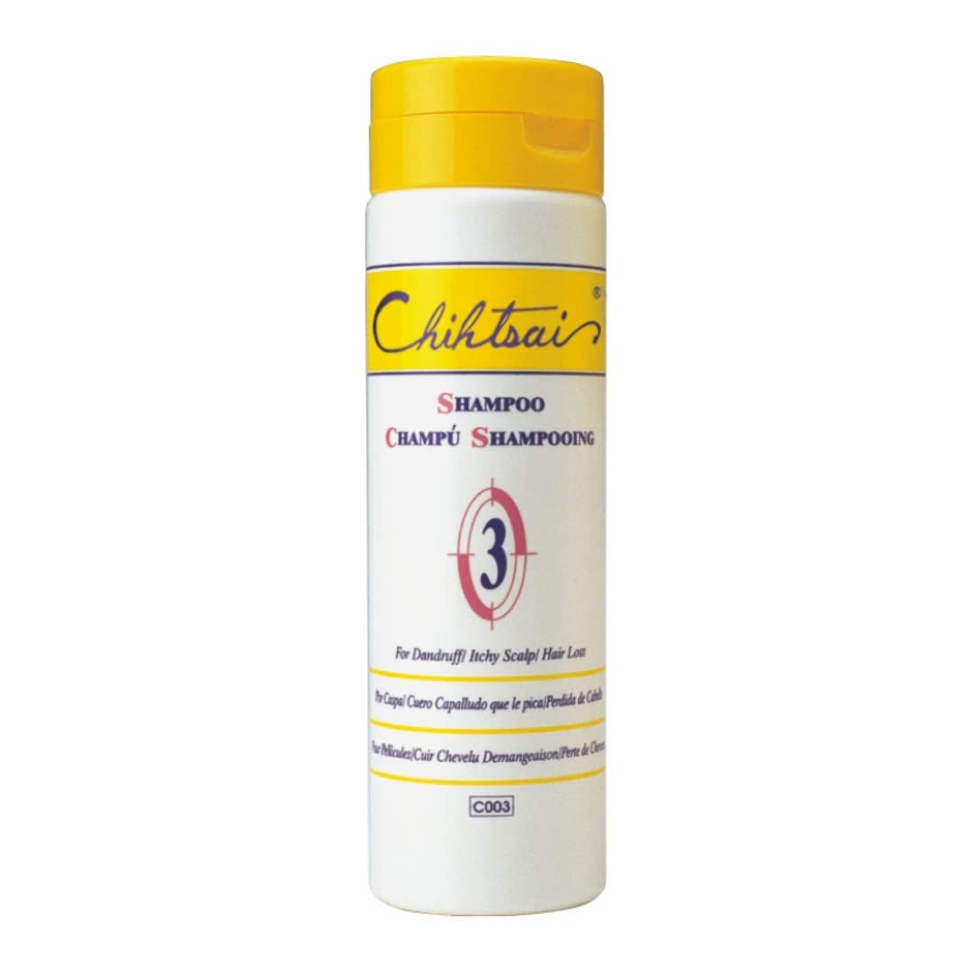 Chihtsai No.3 Shampoo for Hair Loss (8.3oz/250ml) - Eliminate dandruff & flakes, Smooths itchy scalp