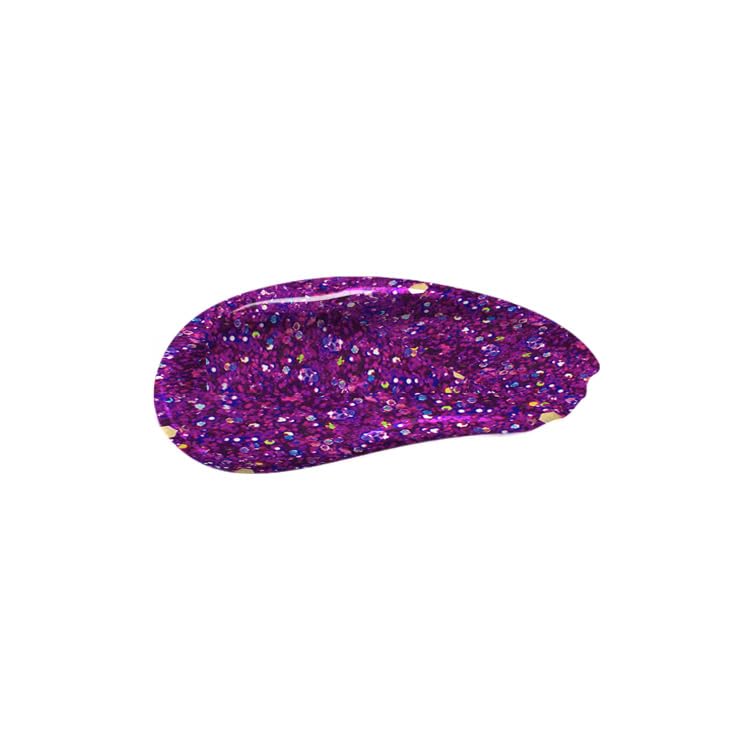 Lechat - Perfect Match Gel Polish - 40 Days In Rio - Purple And Pink Holographic Hexes And Pink Micro Glitter On A Sheer Orchid