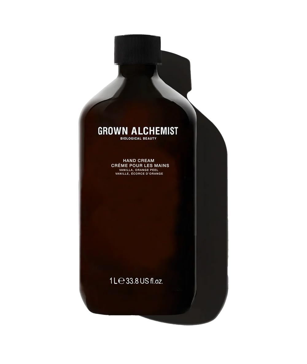 Grown Alchemist Hand Cream REFILL: Vanilla, Orange Peel. Non-Greasy Moisturizer that Soothes and Softens Hands (1L)