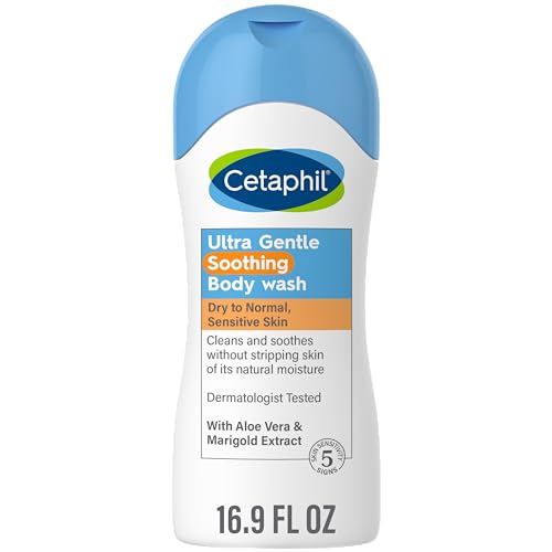Cetaphil Ultra Gentle Refreshing Body Wash, For Dry To Normal, Sensitive Skin, 16.9Oz, With Aloe Vera, Calendula, Vitamin B5, Hy