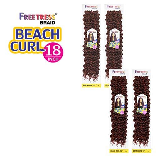 Beach Curl 18'' (4 Pack, 1 Jet Black) - Freetress Synthetic Crochet Braid