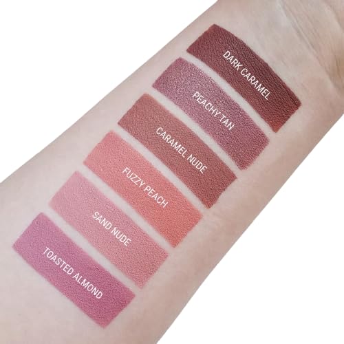 Aromi Matte Liquid Lipstick | Brown Nutmeg Lip Color, Long Wear, Transfer Proof, Paraben, Phthalate, + Gluten Free, Waterproof,