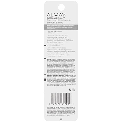 Almay Gel Smooth Eyeliner, Black, 1 Count