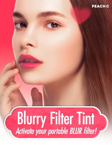 Peach C Blurry Filter 04 Flash Red Korean Lip Stain Marker | Matte Korean Lip Tint Long Lasting W/Soft Blur Finish| Comfortably
