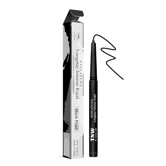 TnwThe Natural Wash Eyecatchy Longstay Intense Kajal | SmudgeProof & Waterproof Matte Finish | Highly Pigmented TwistUp Penci
