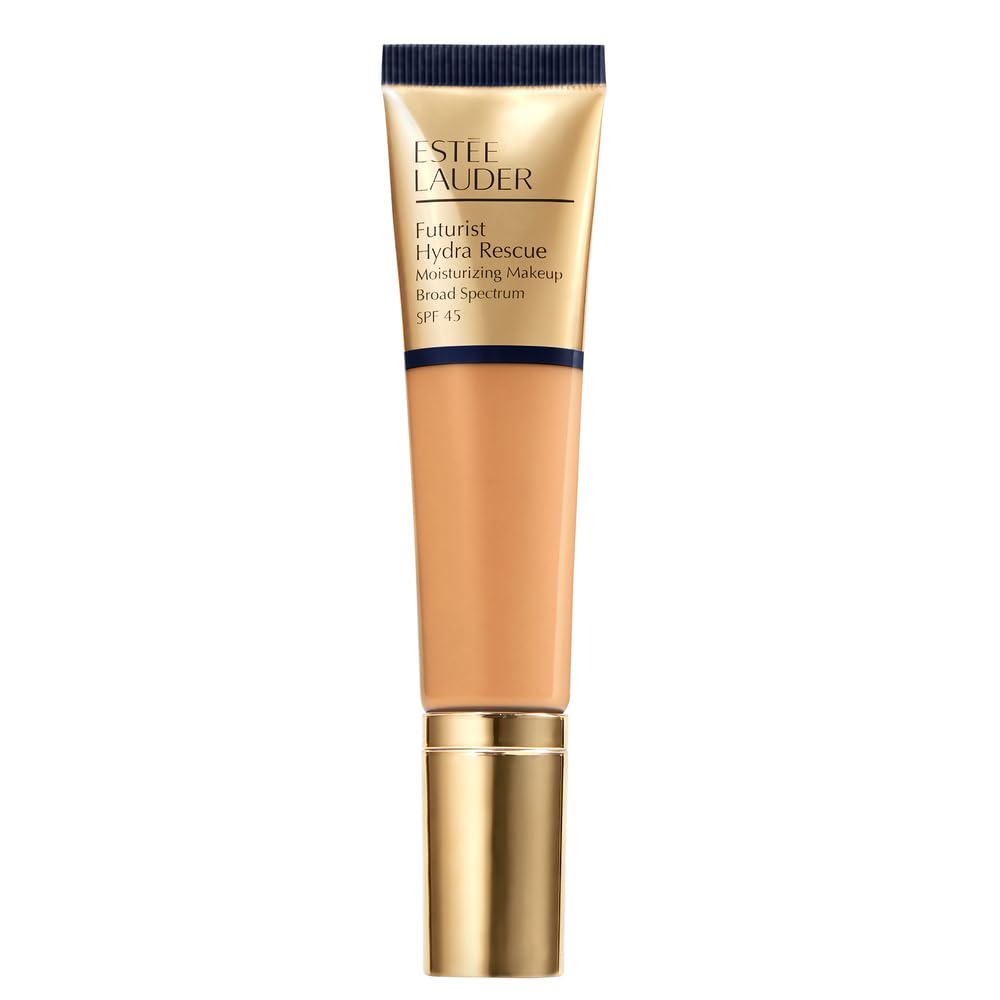 Est  e Lauder Futurist Hydra Rescue Moisturizing Foundation SPF 45 for a 12-Hour Glow, 1.2 Fl Oz, 4W1 Honey Bronze