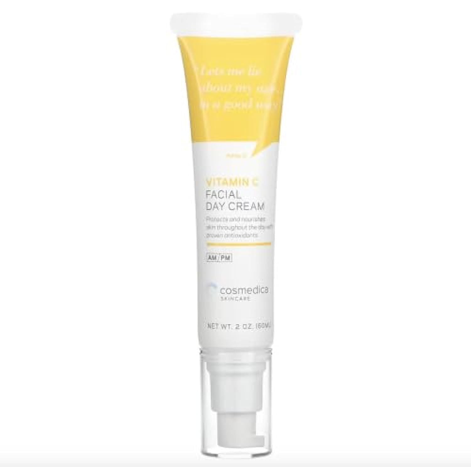 Cosmedica Skincare Vitamin C Facial Moisturizer - 15% Vitamin C Facial Day Cream - 2 ounces - Protects and nourishes skin throug