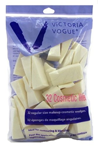 Victoria Vogue Cosmetic Wedges 32 Count Regular Size (6 Pack)
