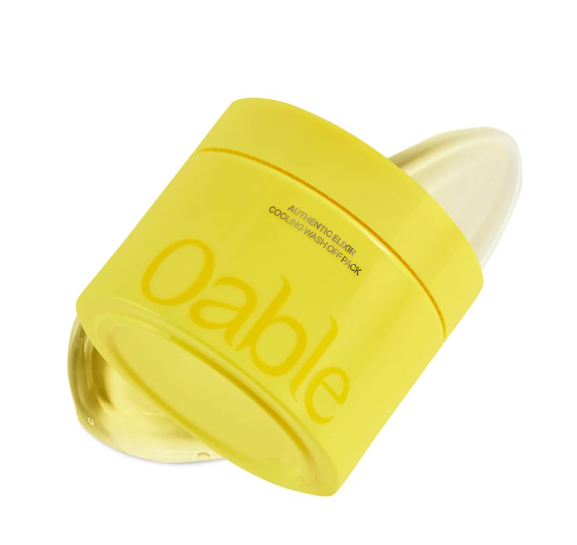 Oable Authentic Elixir Cooling WashOff Pack | Depuffing & Pore Refining Facial Mask for a Smooth, Glass Skin Glow | Revitalizin