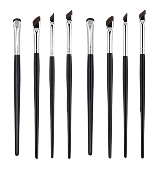 8Piece Eyeliner Brush Set, Eye Makeup Brushes Kit, Precision Eyebrow Brush Collection, Ideal For Daily Makeup Application