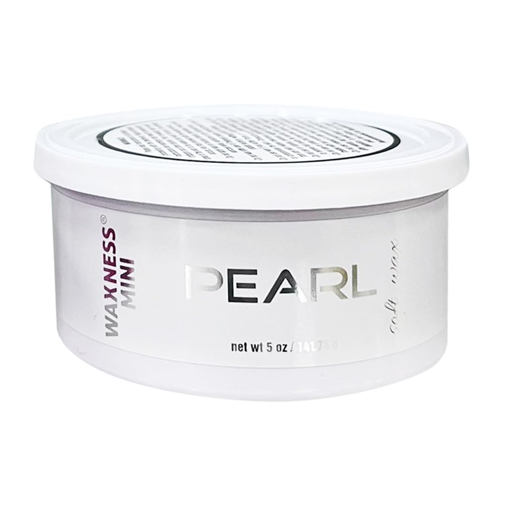 Waxness Pearl Hard Wax for Face & Eyebrows  5 oz (140 g) Hard Wax with Creamy Texture and Pearly White Color, Use With Strips, 