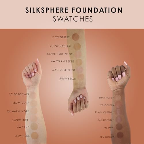 TEMPTU SilkSphere Airbrush Foundation: Long-Lasting Liquid Makeup, Medium-Full Coverage | 4-In-1 Formula Foundation, Primer, Con