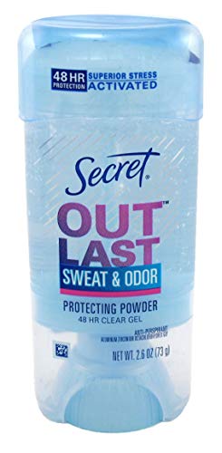 Secret Deodorant Outlast Clear Gel Protecting Powder 2.6 Ounce (76ml) (6 Pack)