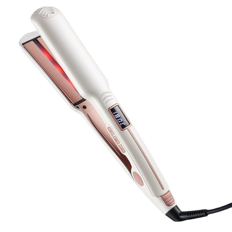 Hair Straightener, 1.38 Inch Flat Iron with Infrared and Ionic Technology, Titanium Plate with Ceramic Coating Dual Voltage Stra
