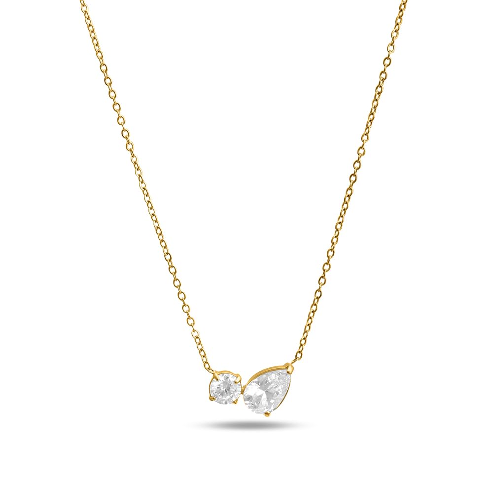 Palmonas Double Drop Delicacy Gold Chain Necklace For Women  Gift For Girls & Women | Waterproof & AntiTarnish Necklace