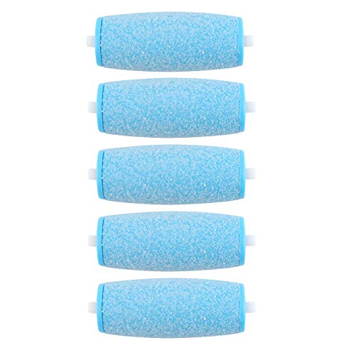 5 Pack Blue Extra coarse Replacement Refill Roller compatible with Amope Pedi Refills Electronic Foot File