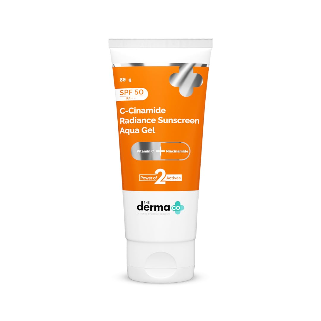 The Derma Co . CCinamide Sunscreen Aqua Gel Spf 50 Pa++++|Vitamin C & Niacinamide|No White Cast|Uva,Uvb Sun Protection|Blue Lig