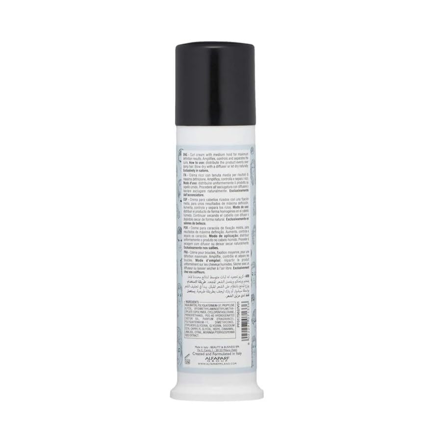 Alfaparf Milano Style Stories Twisted curls Hair Styling Product, Medium Hold curl cream - Professional Salon Quality - No Resid