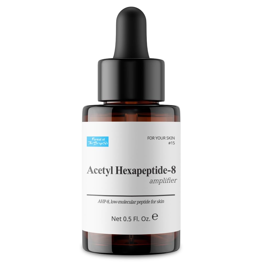 FOREST OF THE BORGES'S Acetyl Hexapeptide Amplifier 0.5 fl. oz. 15ml, peptide facial serum for wrinkles, argireline serum ingred