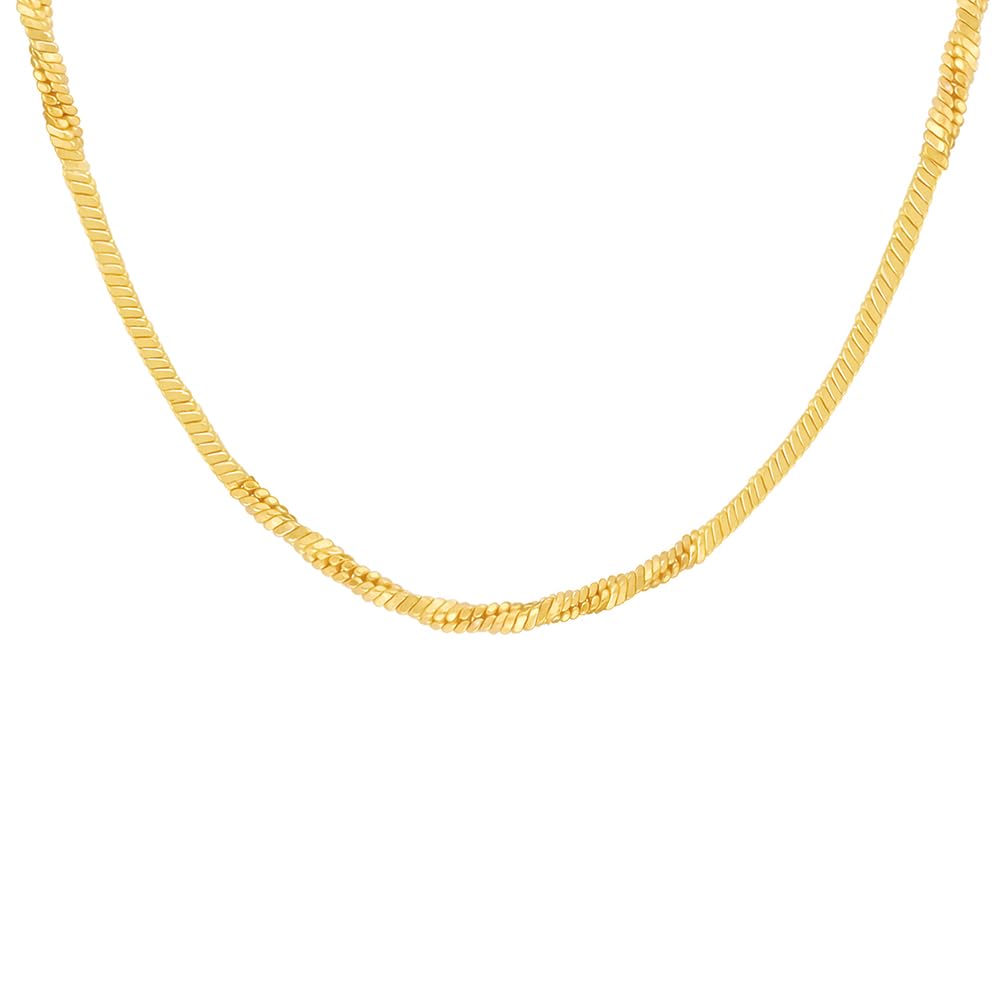 Giva 925 Silver Golden Mesmerizing Sparkle Chain| Gifts For Men And Boys | With Certificate Of Authenticity And 925 Stamp | 6 Mo