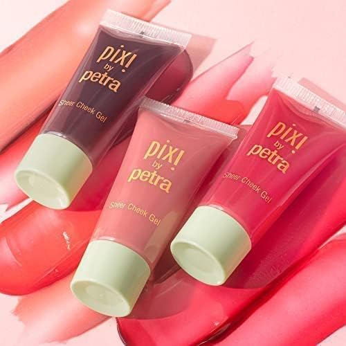 Pixi Beauty Sheer Cheek Gel - Flushed | Gel Blush For A Sheer Flush Of Colour | Oil-Free & Fragrance-Free Hydrating Liquid Blush