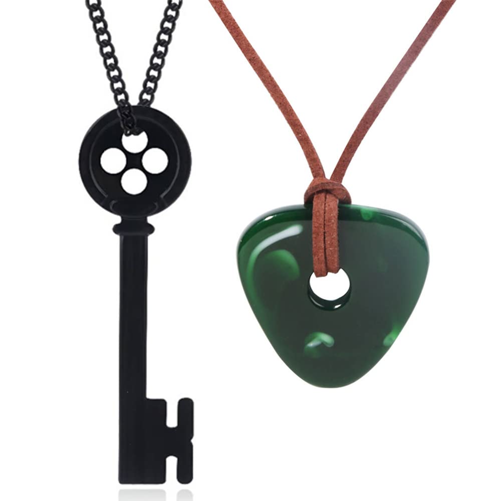 Key Seeing Stone Necklace Set - Halloween Costume Jewelry Gift for Women Men and Fans