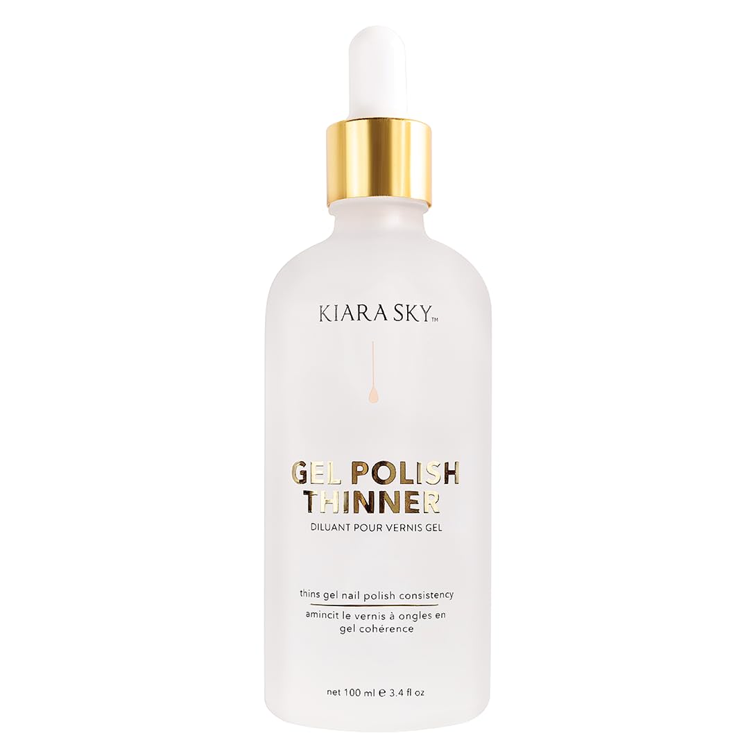 Kiara Sky Gel Polish Thinner | Gel Polish Revival | Thinner for Gel Polish Soak Off + UV LED Nail Lamp Gel | 3.4fl oz