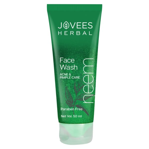 Jovees Herbal Neem Face Wash For Clear Skin With Neem & Tea Tree Ext | Gentle For Oily & Acne-Prone Skin | Controls Oil, Pimples