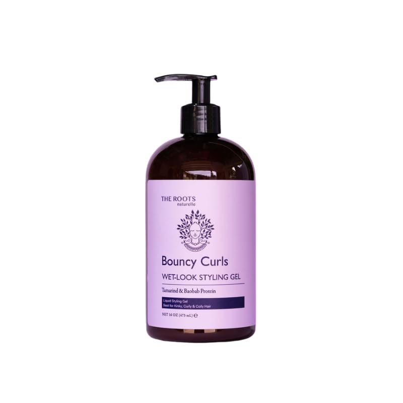 The Roots Naturelle Bouncy Curls Wet Look Styling Gel, Medium Hold, 16 oz