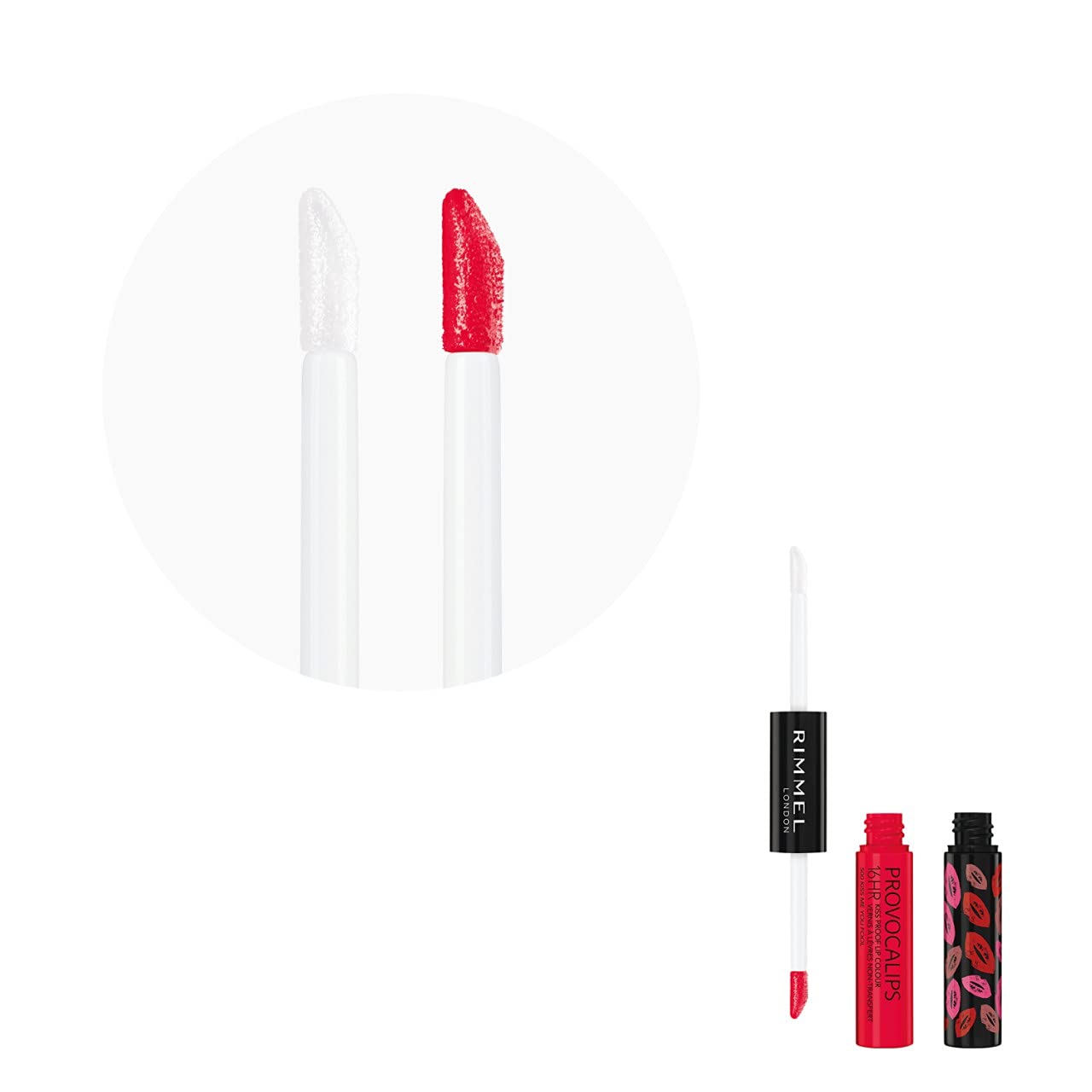 Rimmel London Provocalips 16Hr Kiss-Proof Lip Color - Two-Step Liquid Lipstick To Lock In Color And Shine - 500 Kiss Me You Fool