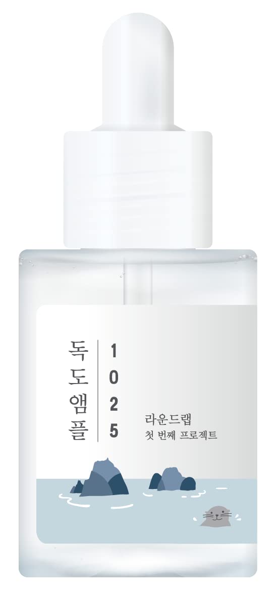 Round Lab 1025 Dokdo Ampoule(Serum) | Hydrating, Soothing, Instant Nourishing, Hyaluronic Acid, Unscented Watery Formula (1.58Oz