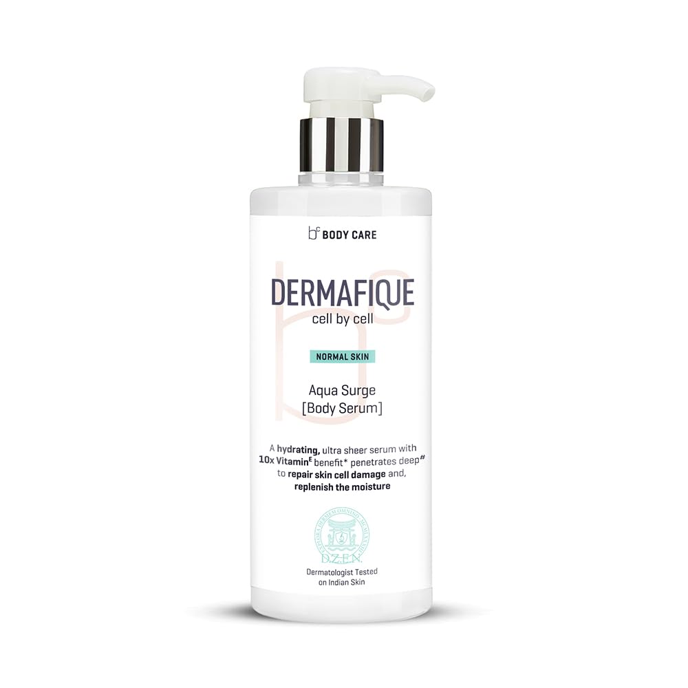 Dermafique Aqua Surge Body Lotion For Winters - 500Ml | Protects Against Uv Action | 10X Vitamin E Benefits, Glycerine, Shea But