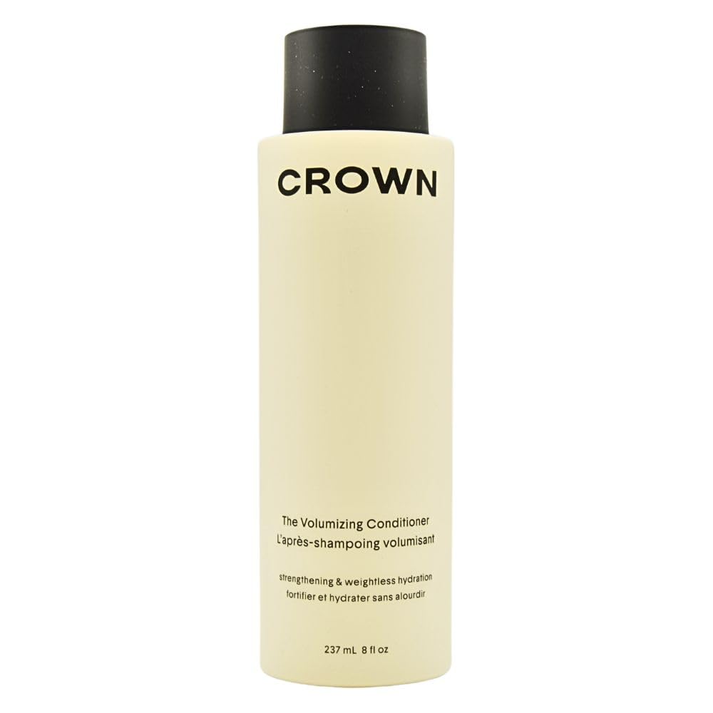 CROWN AFFAIR The Volumizing Conditioner 8oz  Lightweight Gel for Oily, Flat Hair with Hyaluronic Acid, Rice Protein & Panthenol